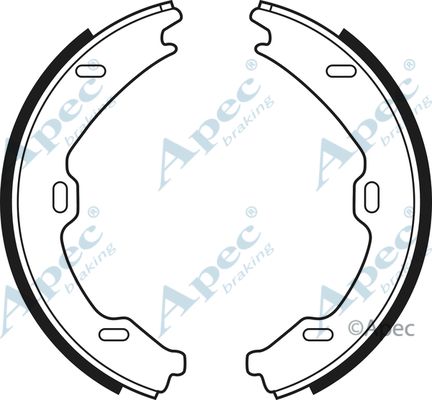 APEC BRAKING stabdžių trinkelių komplektas, stovėjimo stabdis SHU675